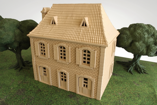 Normandy France House #2 | 1/32 (54mm)–1/56 (28mm) Diorama Terrain