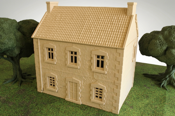 Normandy France House #3 | 1/32 (54mm)–1/56 (28mm) Diorama Terrain