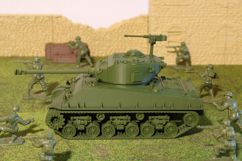 M4A3E8 "Easy Eight" Sherman — WWII American Tank | 1/32 (54mm)–1/56 (28mm) Scale Model