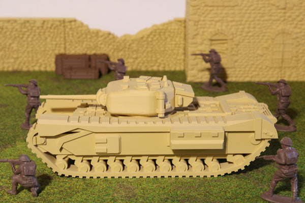 Churchill — WWII British Tank | 1/32 (54mm)–1/56 (28mm) Scale Model