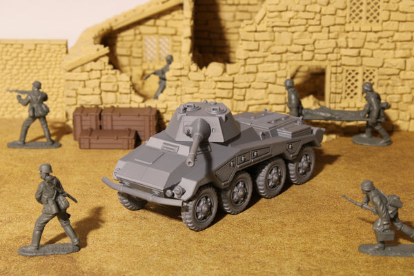 Puma SdKfz 234 — WWII German Armored Car | 1/32 (54mm)–1/56 (28mm) Scale Model