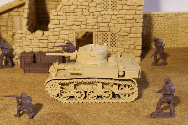 M3 Stuart — WWII British/American Tank | 1/32 (54mm)–1/56 (28mm) Scale Model