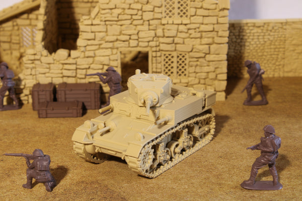 M3 Stuart — WWII British/American Tank | 1/32 (54mm)–1/56 (28mm) Scale Model