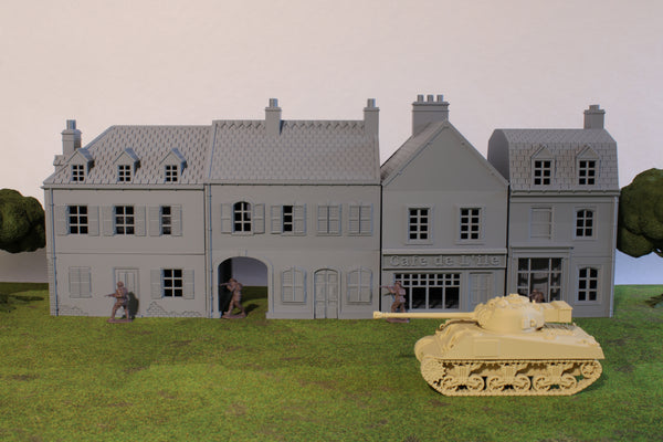 Sainte-Mère-Église French Town Set | 1/32 (54mm)–1/56 (28mm) Diorama Terrain