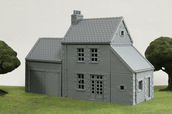 Normandy French Farmhouse | 1/32 (54mm)–1/56 (28mm) Diorama Terrain