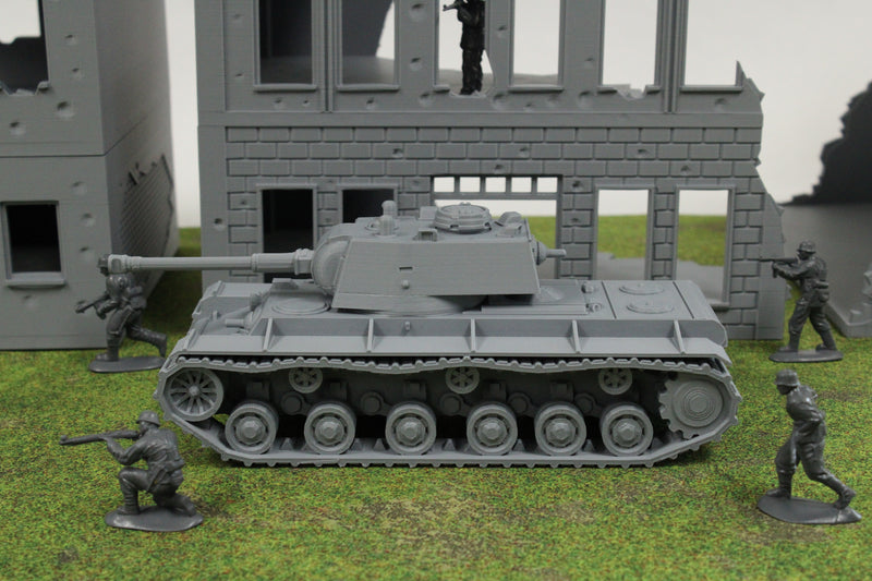 KV1 (w/ Modified Cupola AND Panzer Turret) — WWII German Tank | 1/32 (54mm)–1/56 (28mm) Scale Model