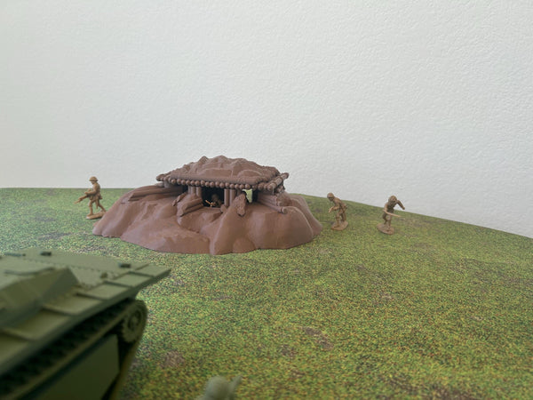 WWII Japanese Machinegun Bunker: 1/32 Army Men Scale