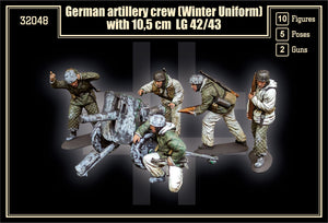 Mars 1/32 WWII German Artillery Crew (Winter Uniform) with LG42 Set #32048