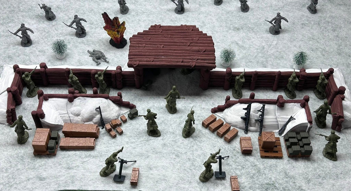 WWII Trenches/Earthworks: 1/32 Army Men Scale