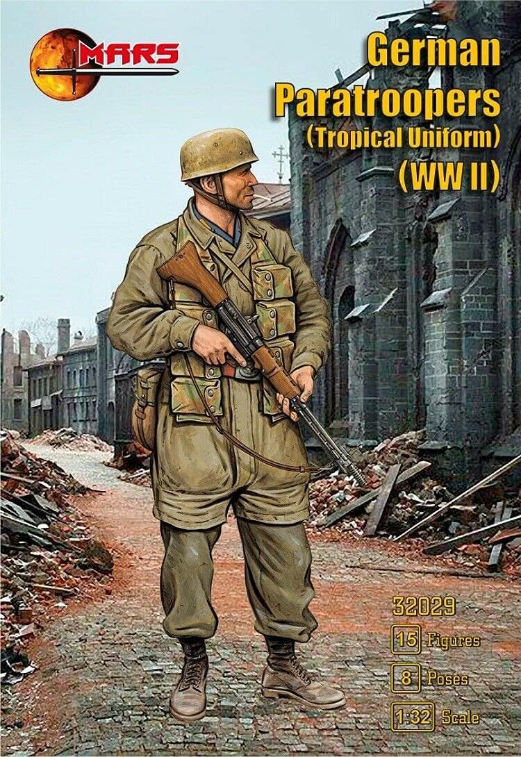 Mars 1/32 WWII German Paratroopers (Tropical Uniform) Set #32029