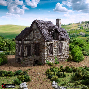 European Cottage #5 | 1/32 (54mm)–1/56 (28mm) Diorama Terrain