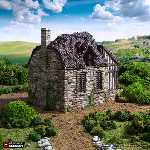 European Cottage #5 | 1/32 (54mm)–1/56 (28mm) Diorama Terrain