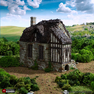 European Cottage #5 | 1/32 (54mm)–1/56 (28mm) Diorama Terrain