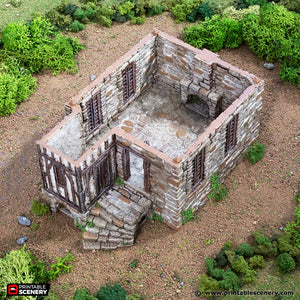 European Cottage #5 | 1/32 (54mm)–1/56 (28mm) Diorama Terrain