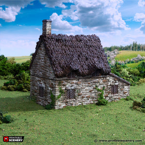 European Cottage #3 | 1/32 (54mm)–1/56 (28mm) Diorama Terrain