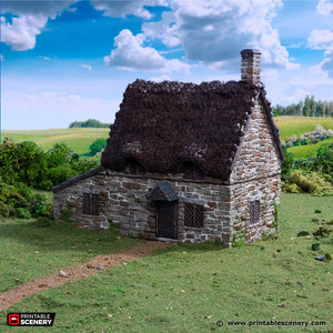 European Cottage #3 | 1/32 (54mm)–1/56 (28mm) Diorama Terrain