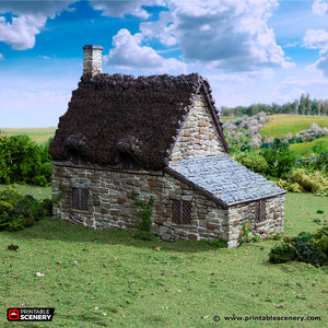European Cottage #3 | 1/32 (54mm)–1/56 (28mm) Diorama Terrain
