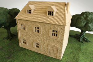 Normandy France House #1 | 1/32 (54mm)–1/56 (28mm) Diorama Terrain