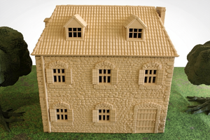 Normandy France House #1 | 1/32 (54mm)–1/56 (28mm) Diorama Terrain