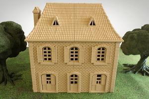Normandy France House #2 | 1/32 (54mm)–1/56 (28mm) Diorama Terrain