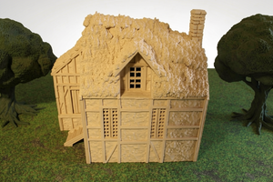 European Cottage #2 | 1/32 (54mm)–1/56 (28mm) Diorama Terrain