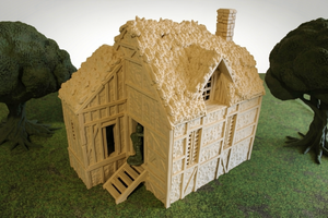 European Cottage #2 | 1/32 (54mm)–1/56 (28mm) Diorama Terrain