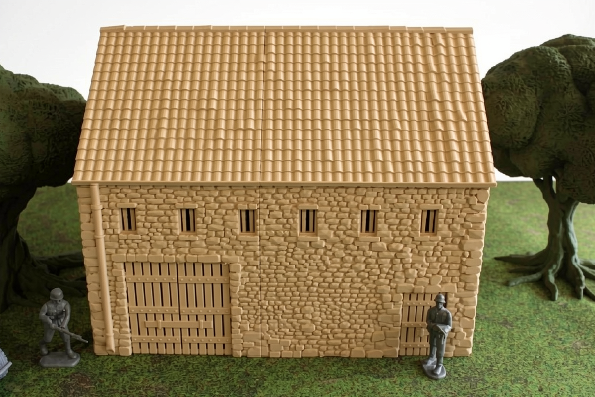 European Barn #2 | 1/32 (54mm)–1/56 (28mm) Diorama Terrain