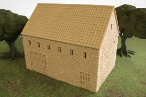 European Barn #2 | 1/32 (54mm)–1/56 (28mm) Diorama Terrain