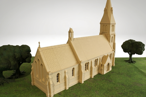 Medieval Normandy Church | 1/32 (54mm)–1/56 (28mm) Diorama Terrain