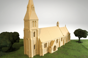 Medieval Normandy Church | 1/32 (54mm)–1/56 (28mm) Diorama Terrain