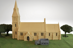 Medieval Normandy Church | 1/32 (54mm)–1/56 (28mm) Diorama Terrain