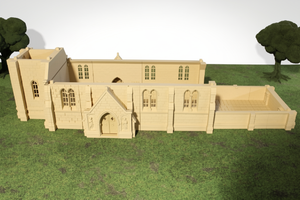 Medieval Normandy Church | 1/32 (54mm)–1/56 (28mm) Diorama Terrain