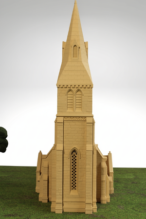 Medieval Normandy Church | 1/32 (54mm)–1/56 (28mm) Diorama Terrain