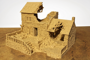 Ruined European Bakery | 1/32 (54mm)–1/56 (28mm) Diorama Terrain