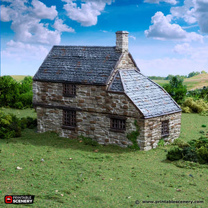 European Cottage #4 | 1/32 (54mm)–1/56 (28mm) Diorama Terrain