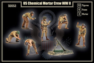 Mars 1/32 WWII US Chemical Mortar Crew Set #32052 PREORDER 3D printed military model – War Prints view 3