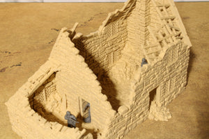Ruined European Cottage #3 | 1/32 (54mm)–1/56 (28mm) Diorama Terrain