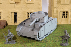 Panzer IV mitt Schurzen — WWII German Tank | 1/32 (54mm)–1/56 (28mm) Scale Model