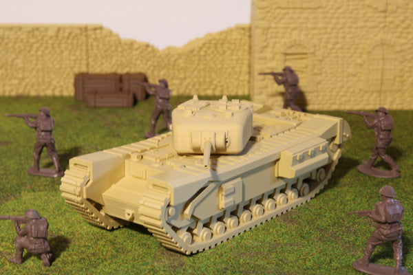 Churchill — WWII British Tank | 1/32 (54mm)–1/56 (28mm) Scale Model