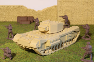 Churchill — WWII British Tank | 1/32 (54mm)–1/56 (28mm) Scale Model