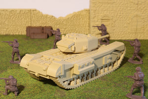 Churchill — WWII British Tank | 1/32 (54mm)–1/56 (28mm) Scale Model