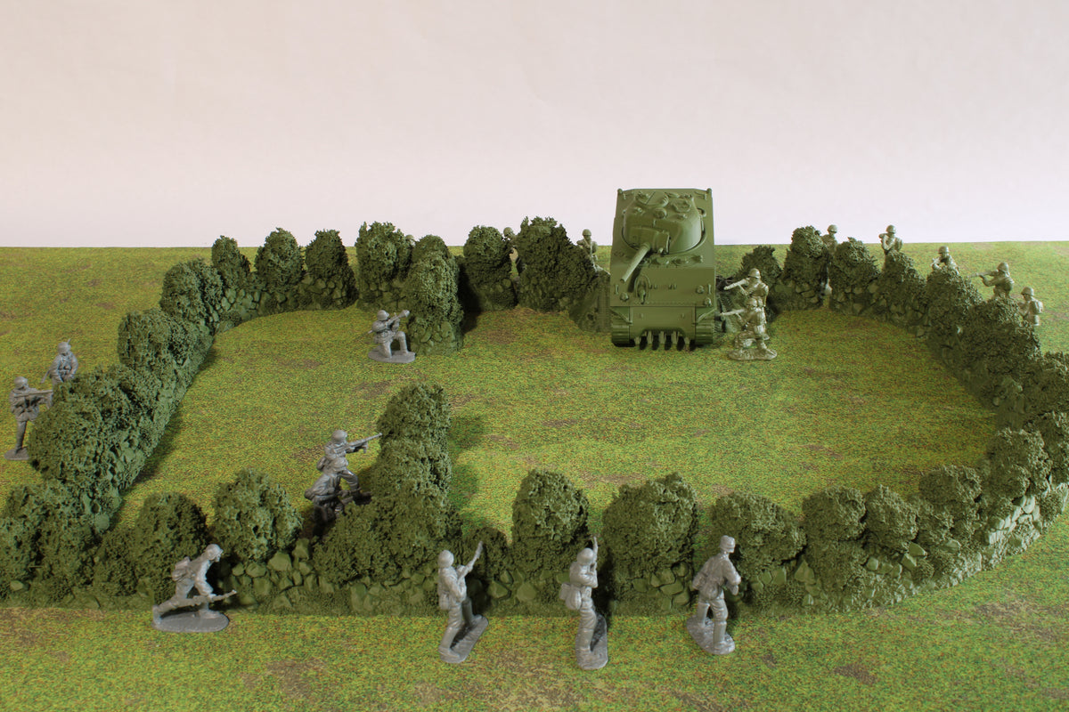 Normandy Bocage Hedgerows | 1/32 (54mm)–1/56 (28mm) Diorama Terrain