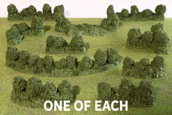 Normandy Bocage Hedgerows | 1/32 (54mm)–1/56 (28mm) Diorama Terrain