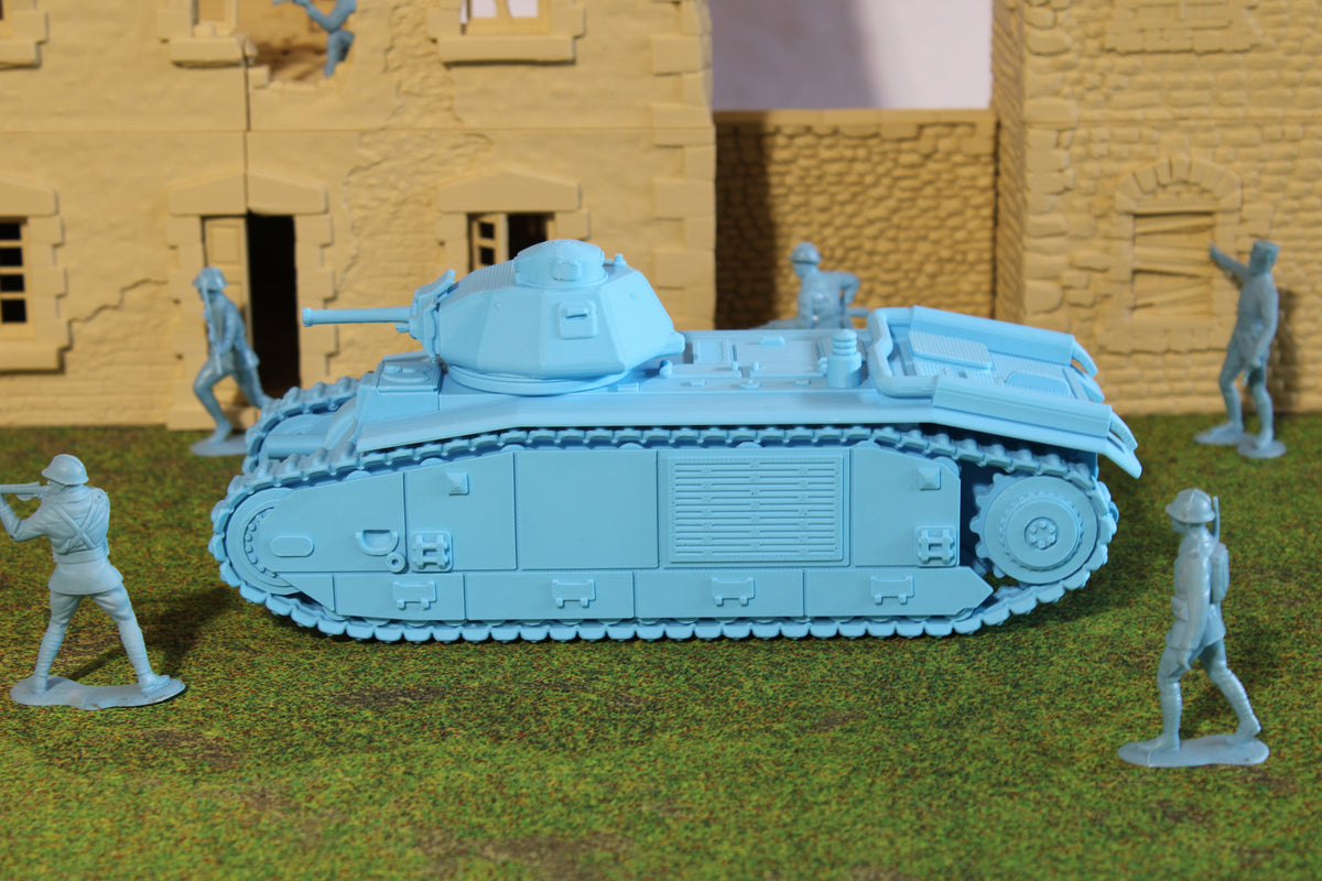 Char B1 Bis — WWII French Tank | 1/32 (54mm)–1/56 (28mm) Scale Model