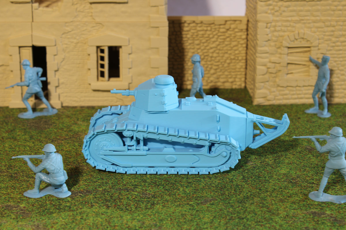 Renault FT17 — WWI/WWII French Tank | 1/32 (54mm)–1/56 (28mm) Scale Model