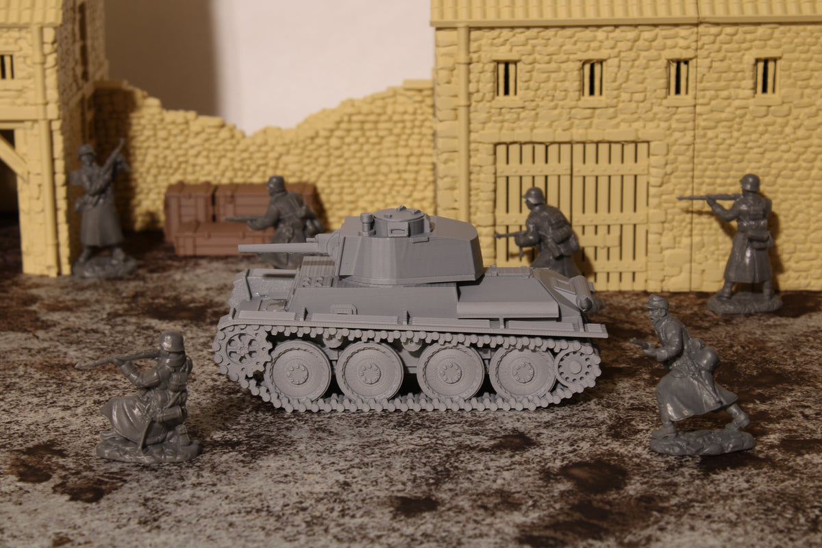 Panzer 38t — WWII German Tank | 1/32 (54mm)–1/56 (28mm) Scale Model