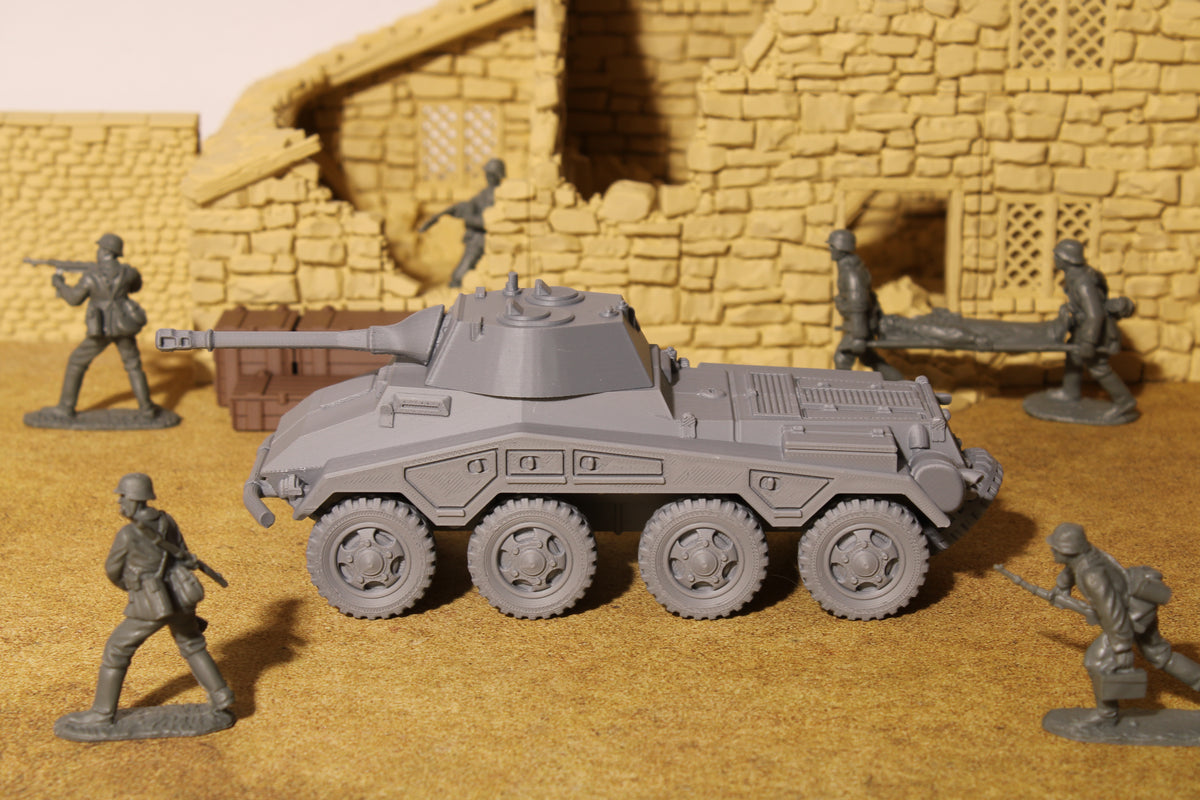 Puma SdKfz 234 — WWII German Armored Car | 1/32 (54mm)–1/56 (28mm) Scale Model
