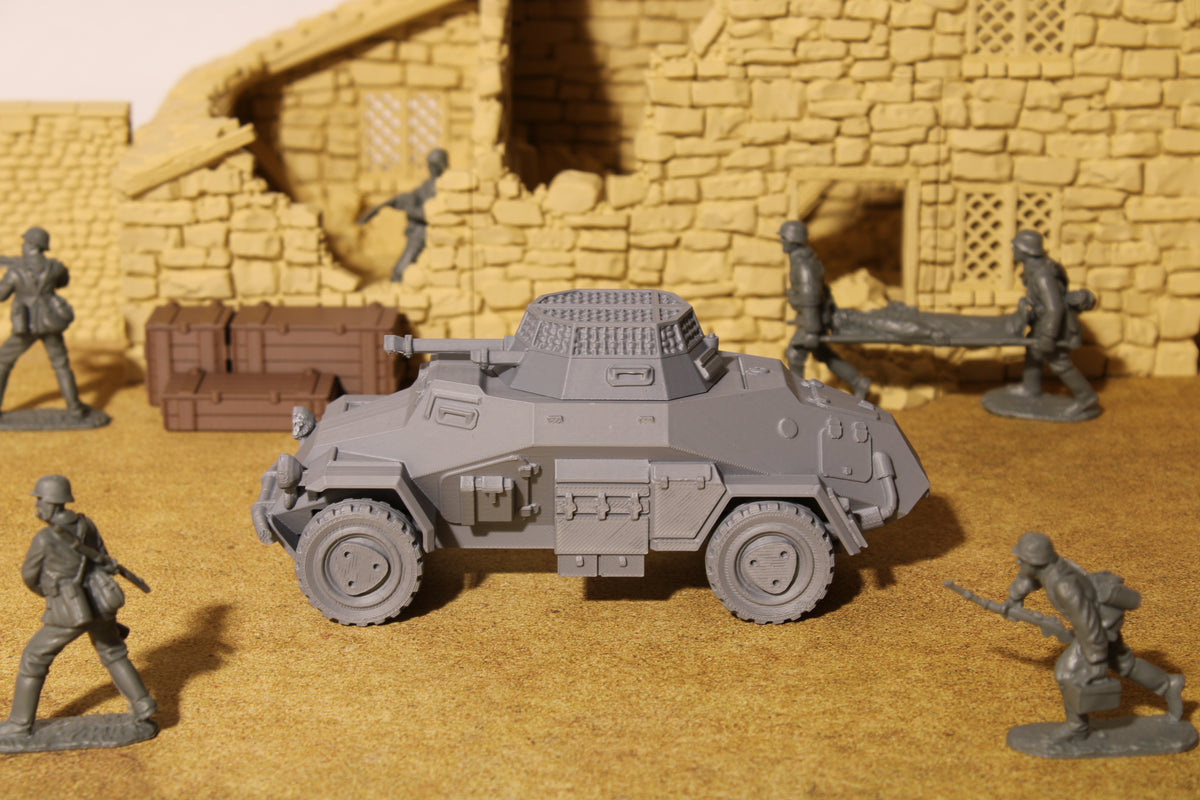 SdKfz 222/260 — WWII German Armored Car | 1/32 (54mm)–1/56 (28mm) Scale Model