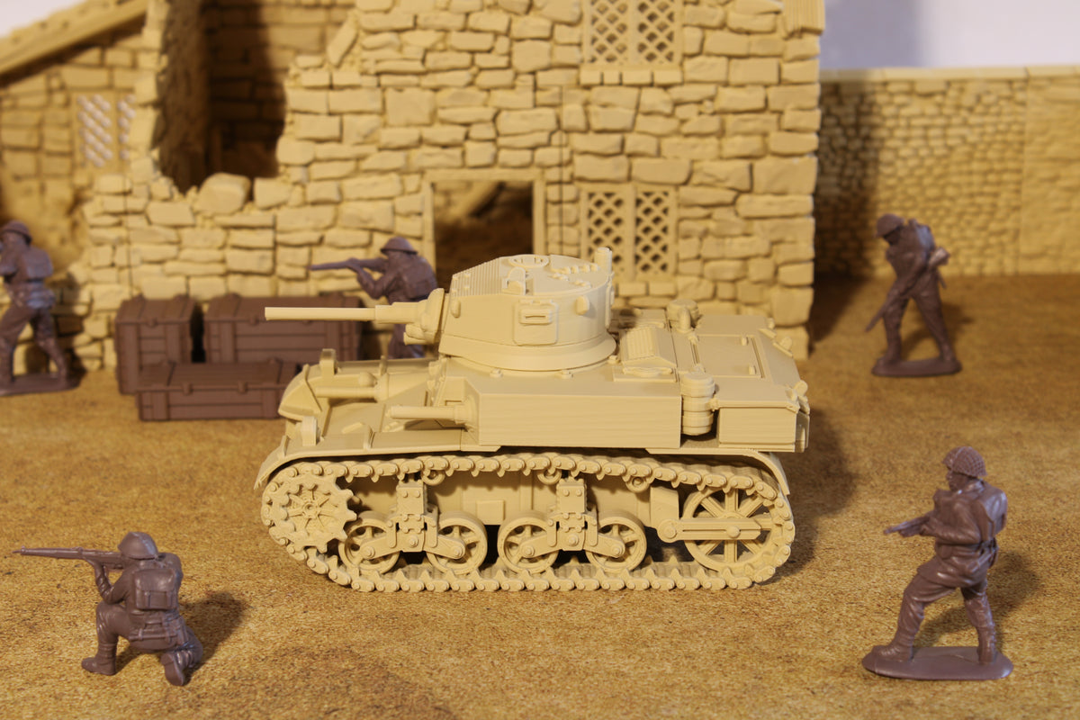 M3 Stuart — WWII British/American Tank | 1/32 (54mm)–1/56 (28mm) Scale Model