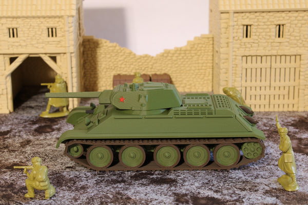 T34-76 (Early War) (MULTICOLORED) — WWII Soviet Tank | 1/32 (54mm)–1/56 (28mm) Scale Model